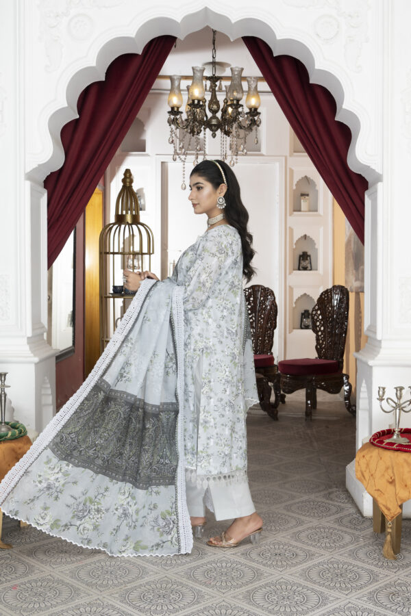 light blue gray suit (unstitched) - Image 3