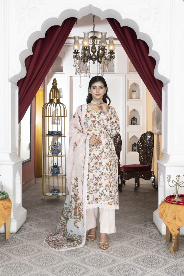 light peach suit (unstitched) - Image 5