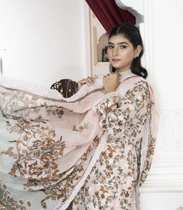 light peach suit (unstitched) - Image 4