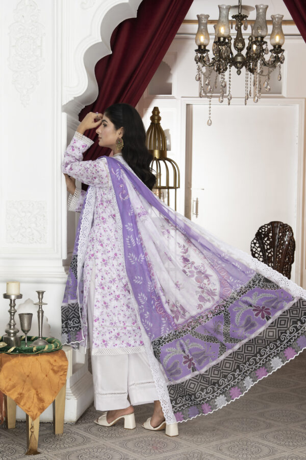 lilac floral suit (unstitcted) - Image 3