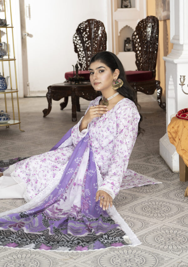lilac floral suit (unstitcted) - Image 5