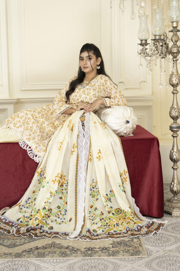 butter yellow suit (unstitched) - Image 5