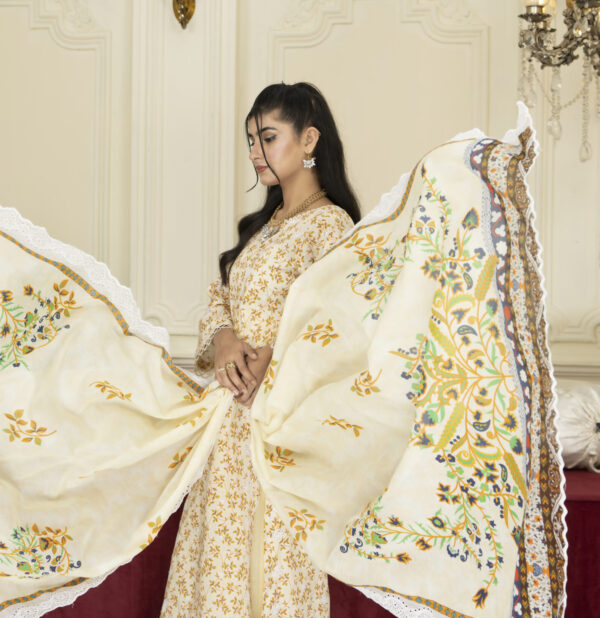 butter yellow suit (unstitched) - Image 3